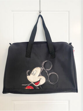 Vintage Disney Mickey Unlimited Large Weekender Travel Duffel Bag Embroidered